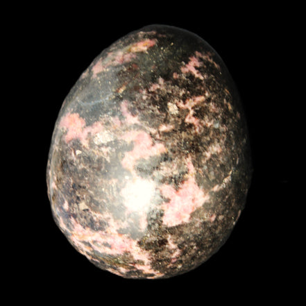 Rhodonite egg 248g in sunlight - Rocks and Things Store