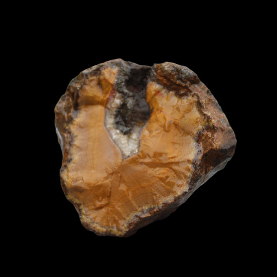 Warring States Orange Agate geode from China 324g in sunlight - Rocks and Things Store