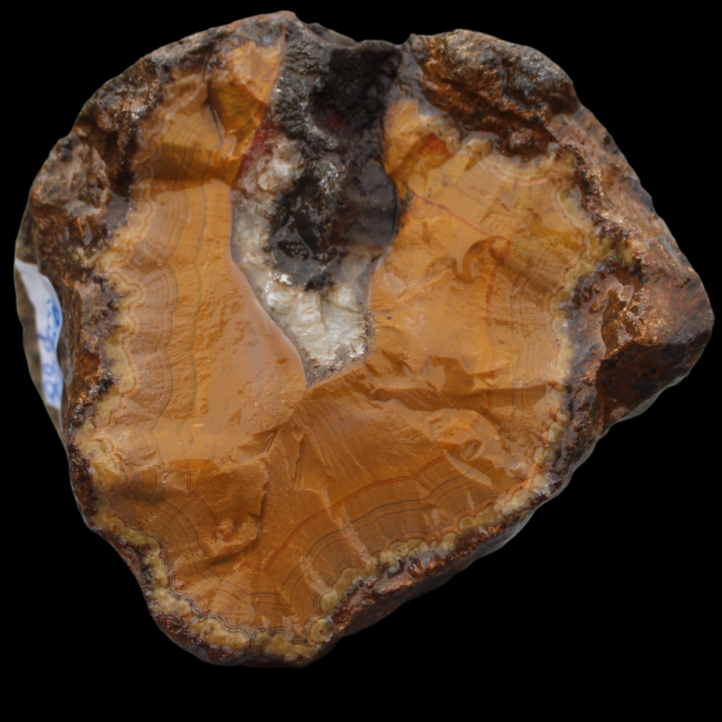 Warring States Orange Agate geode from China 324g Rocks and Things