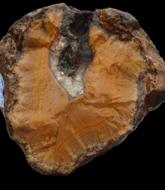 Warring States Orange Agate geode from China 324g Rocks and Things