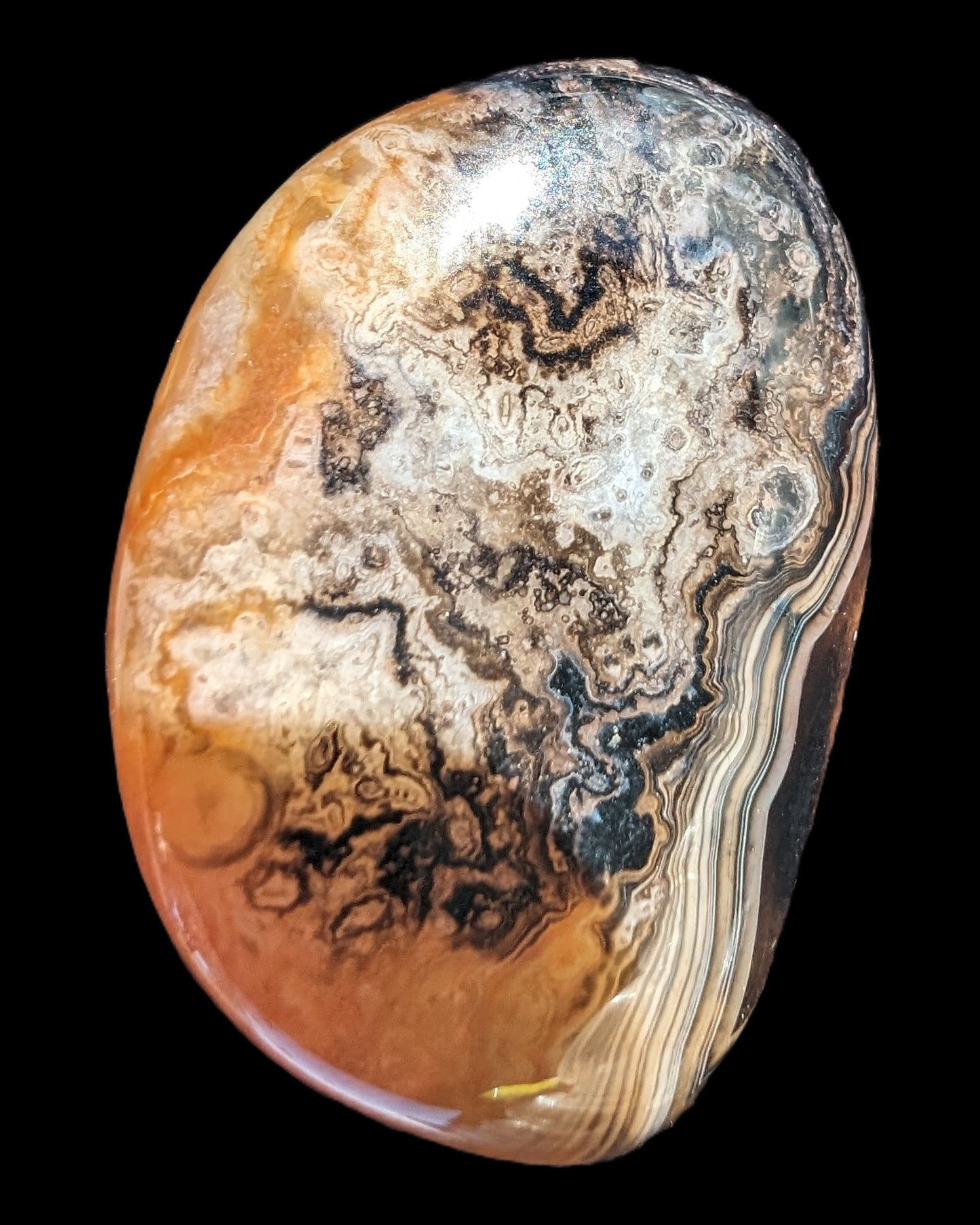 Sardonyx agate palm stone 35-45g Rocks and Things