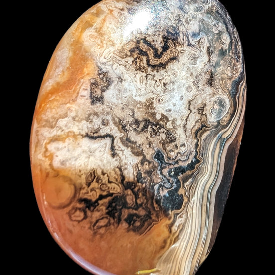 Sardonyx agate palm stone 35-45g Rocks and Things