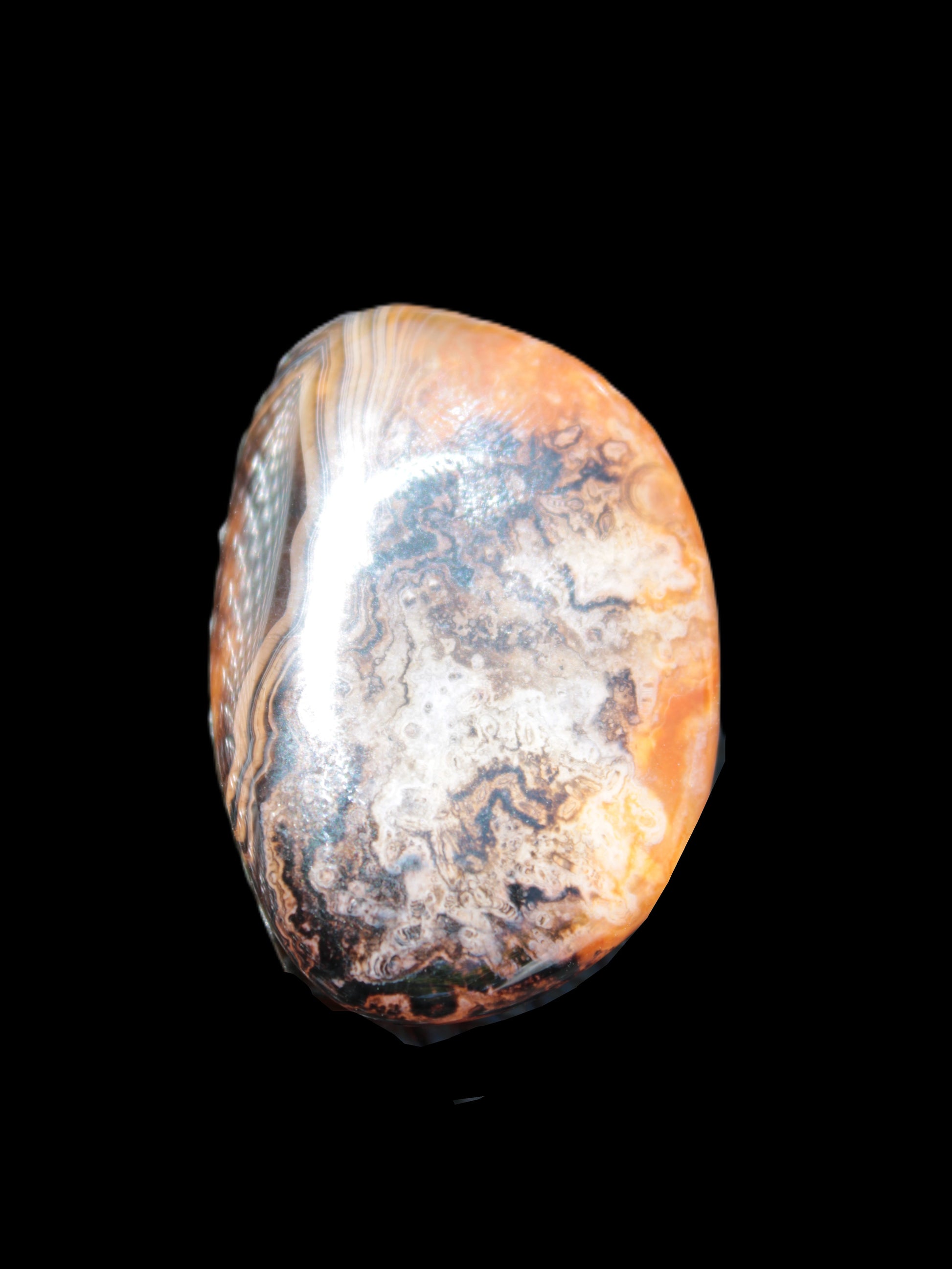 Sardonyx agate palm stone 35-45g Rocks and Things