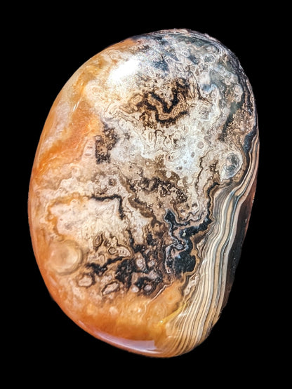 Sardonyx agate palm stone 35-45g Rocks and Things