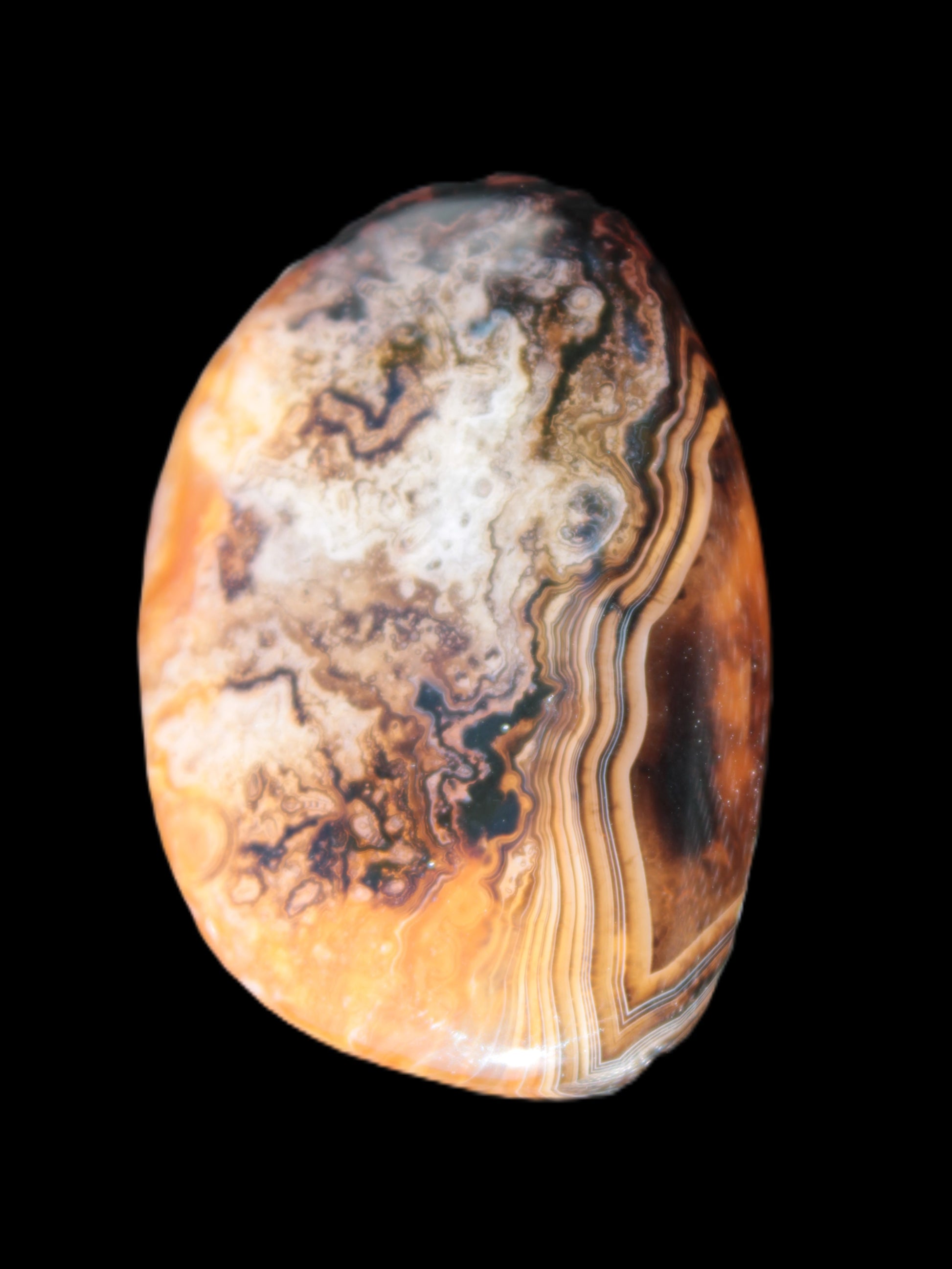 Sardonyx agate palm stone 35-45g Rocks and Things