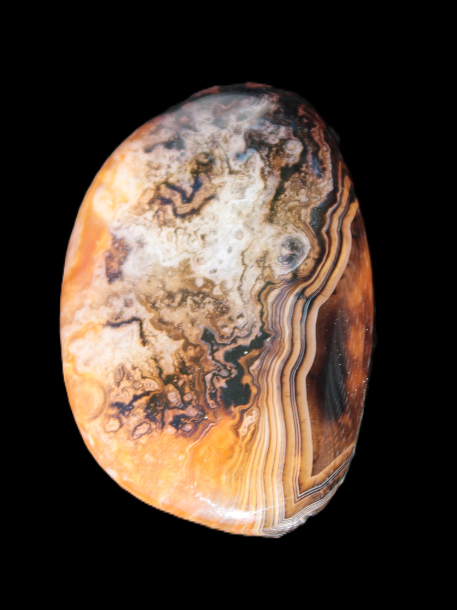 Sardonyx agate palm stone 35-45g Rocks and Things