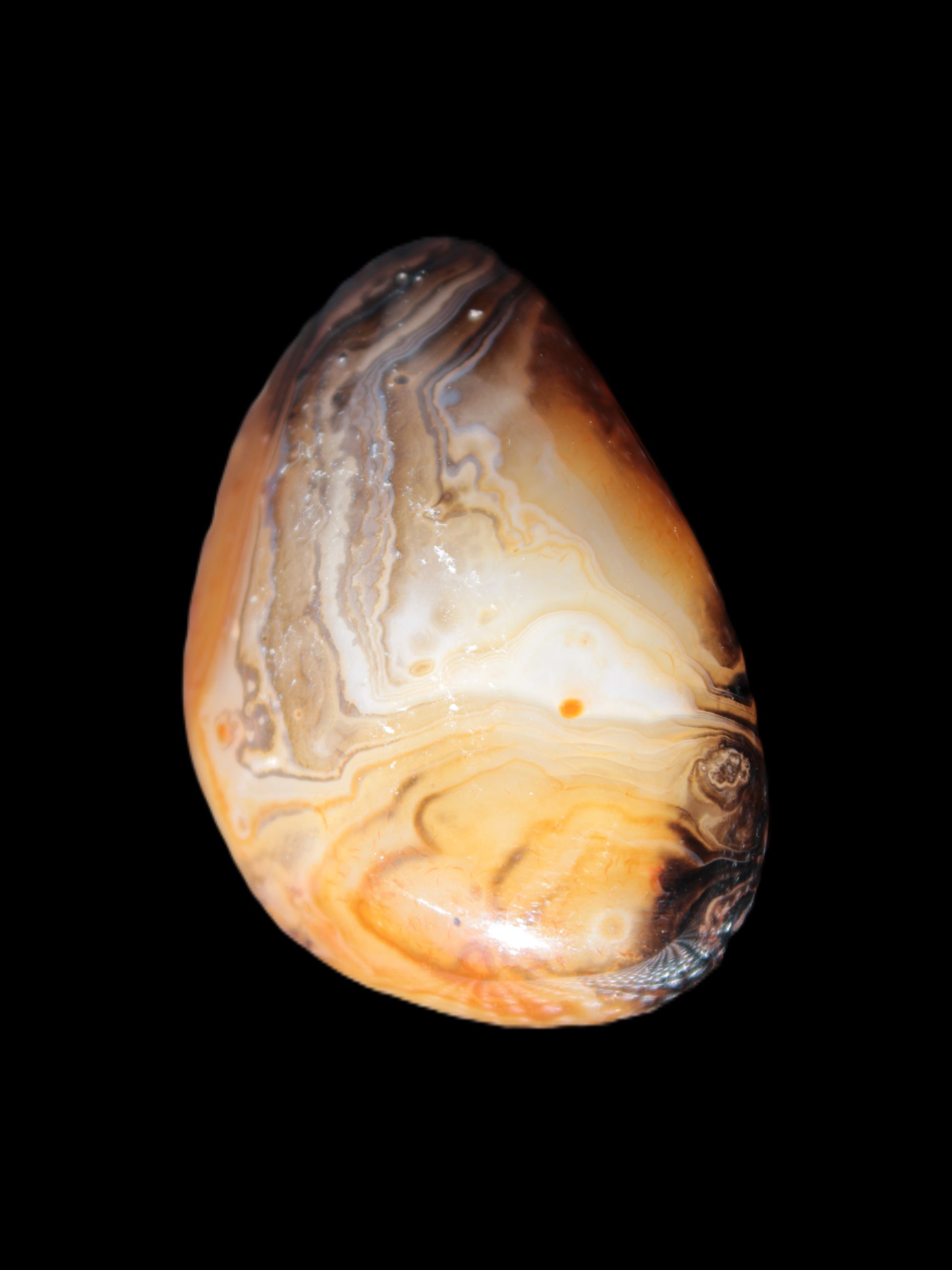 Sardonyx agate palm stone 35-45g Rocks and Things