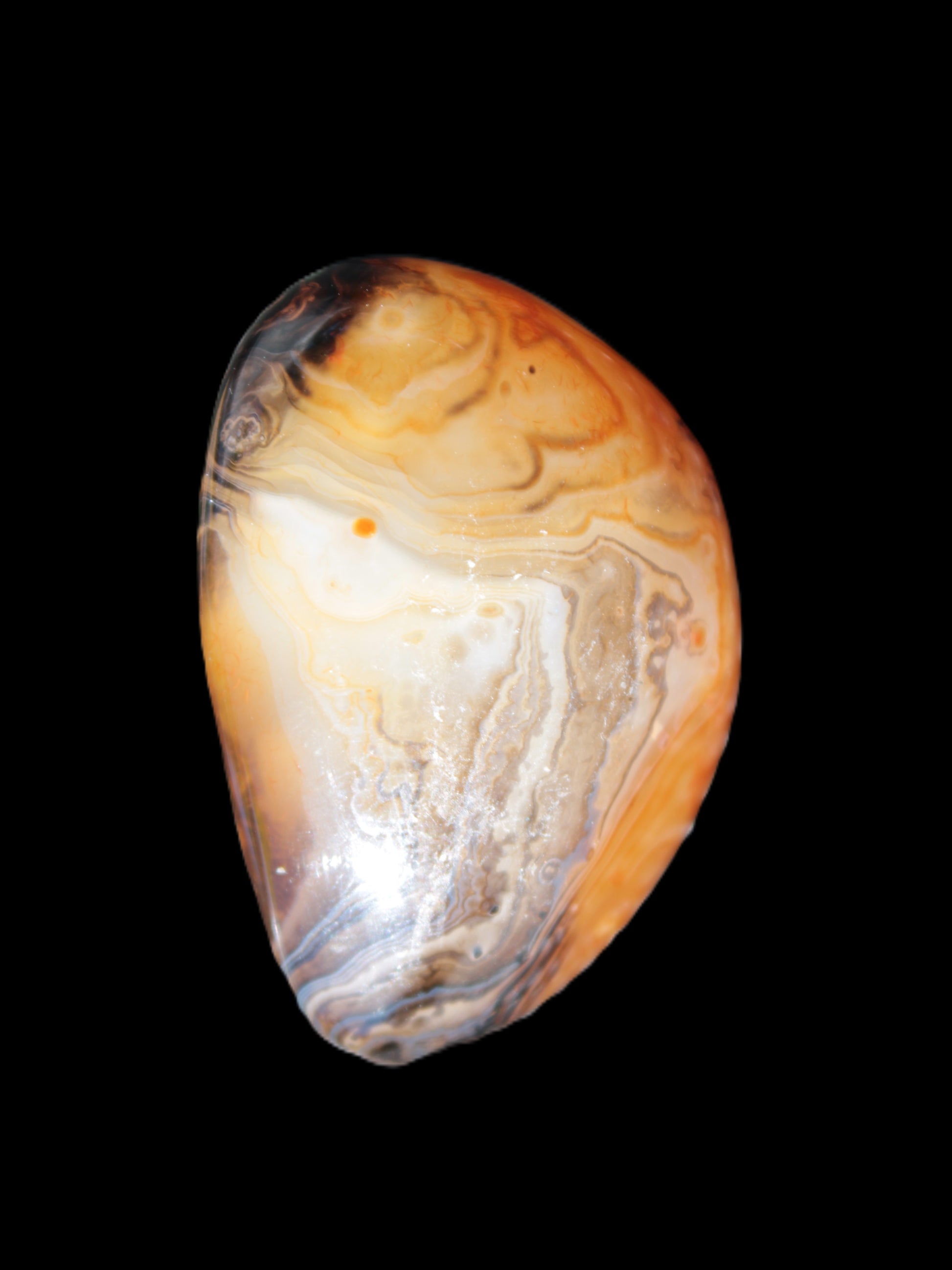 Sardonyx agate palm stone 35-45g Rocks and Things