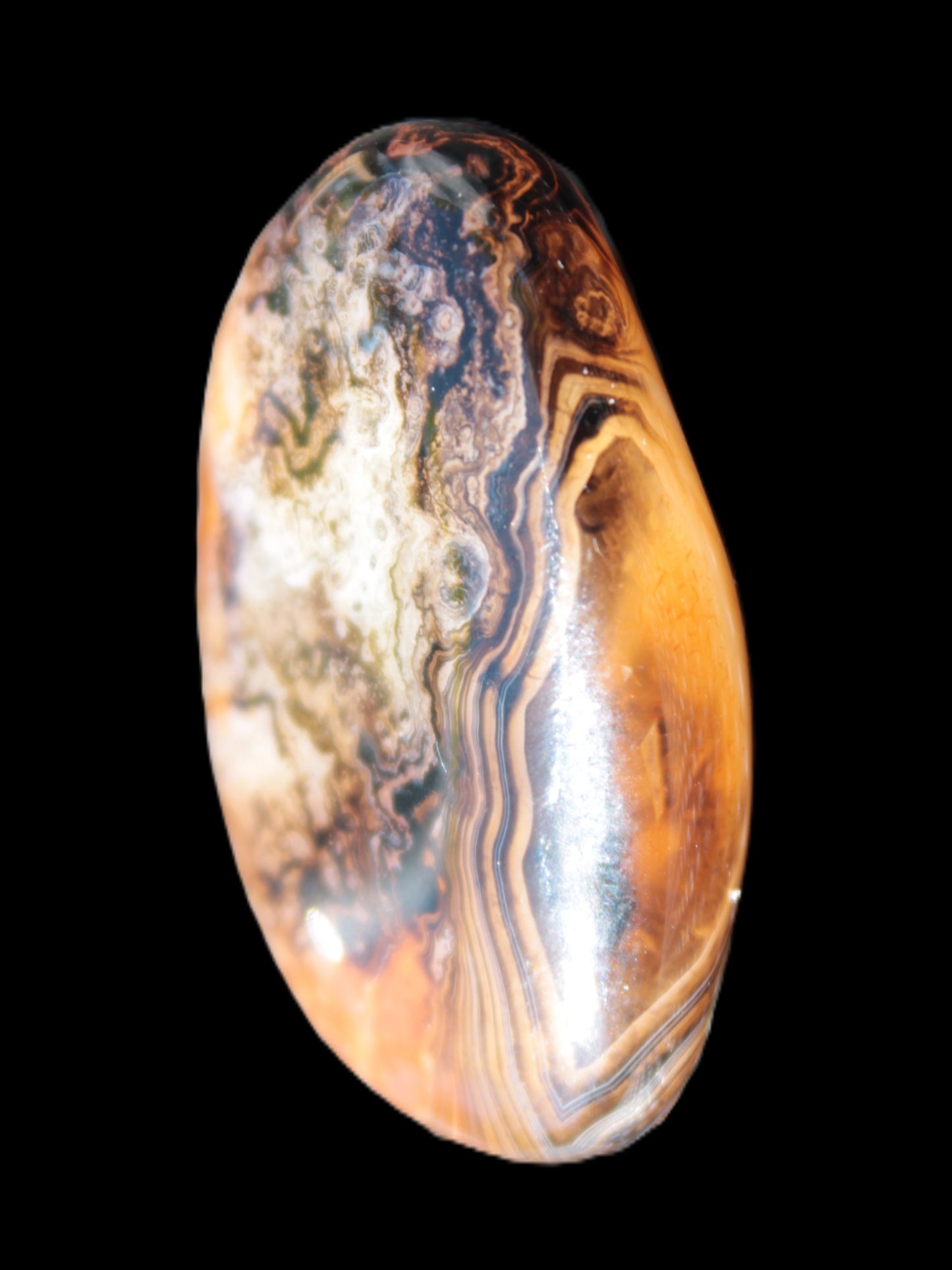 Sardonyx agate palm stone 35-45g Rocks and Things