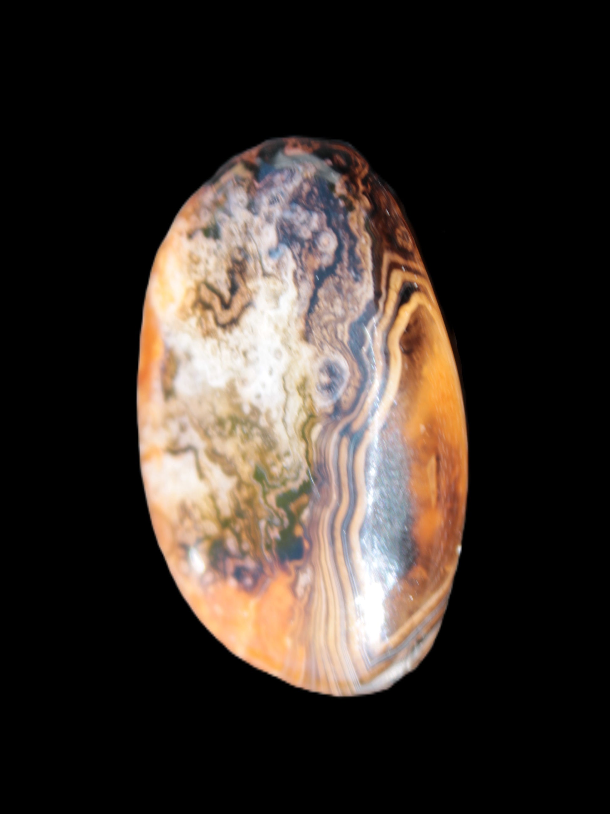 Sardonyx agate palm stone 35-45g Rocks and Things