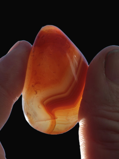 Sardonyx agate palm stone 35-45g Rocks and Things