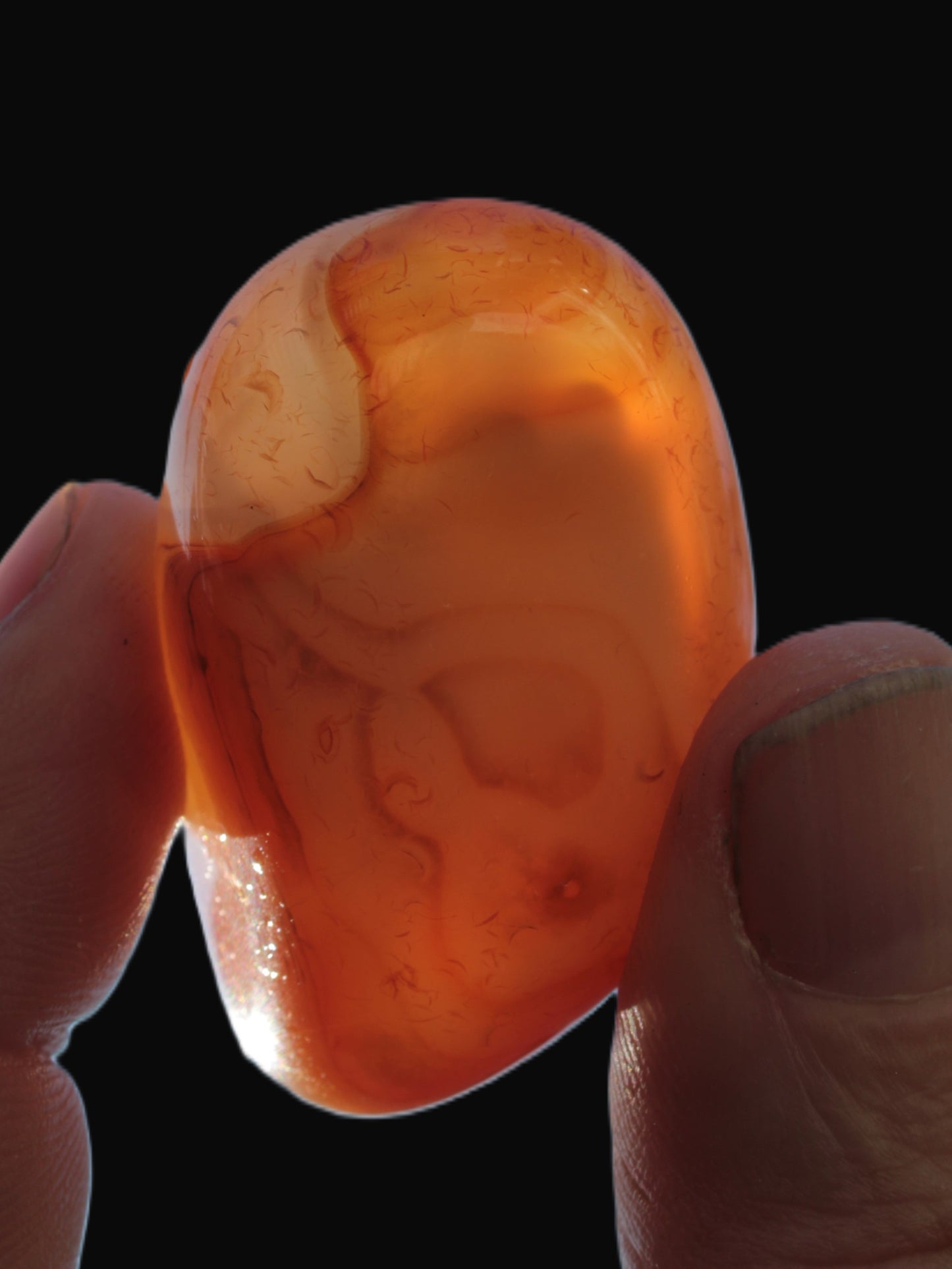 Sardonyx agate palm stone 35-45g Rocks and Things