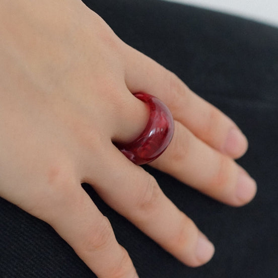 Marble Mari Ring in sunlight - Rocks and Things Store