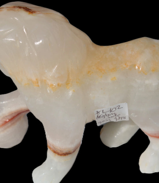 Afghan Jade Onyx hand-carved Lion 503g Rocks and Things