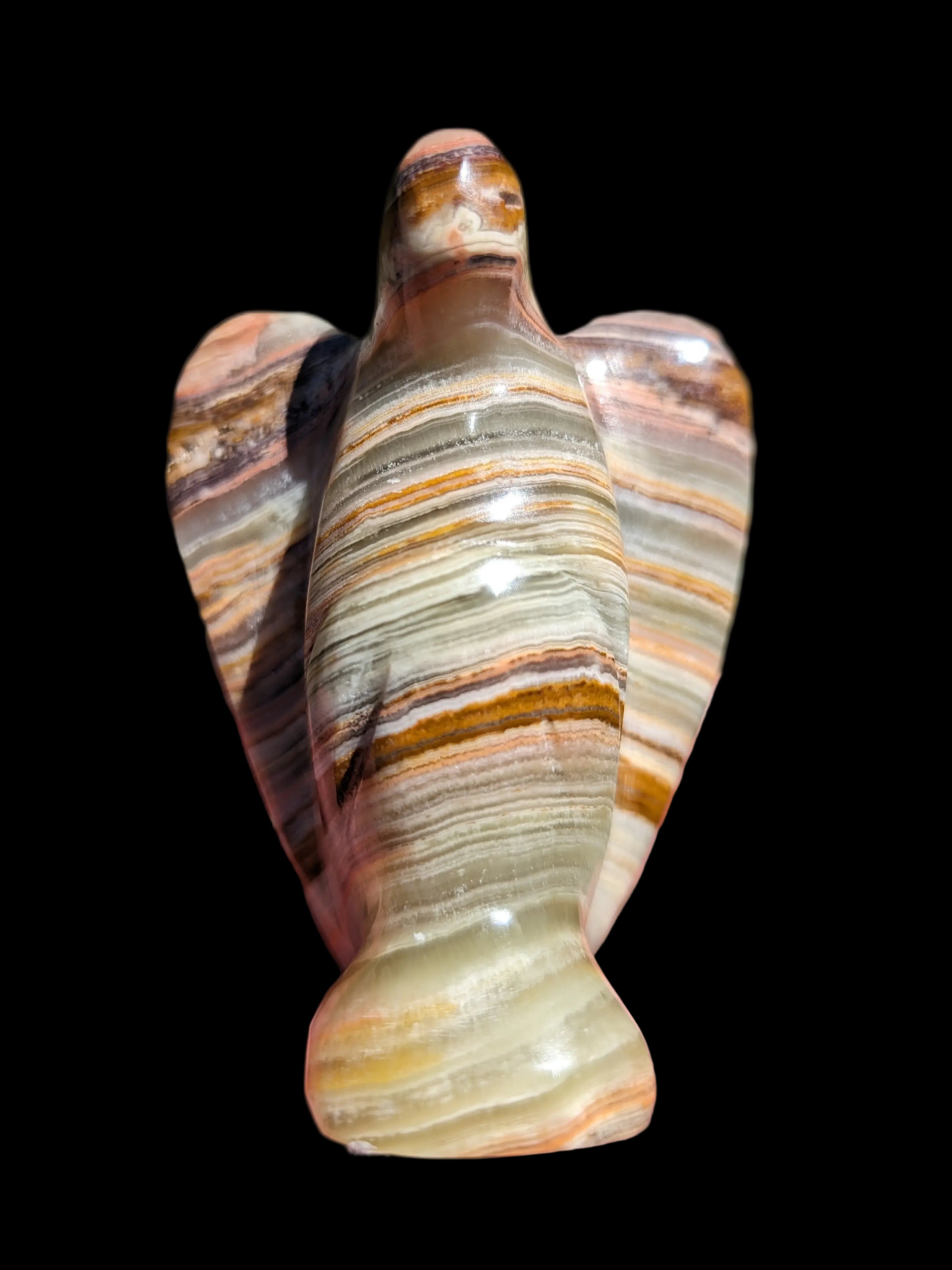 Afghan Jade hand-carved Angel 165g in sunshine - Rocks and Things Store