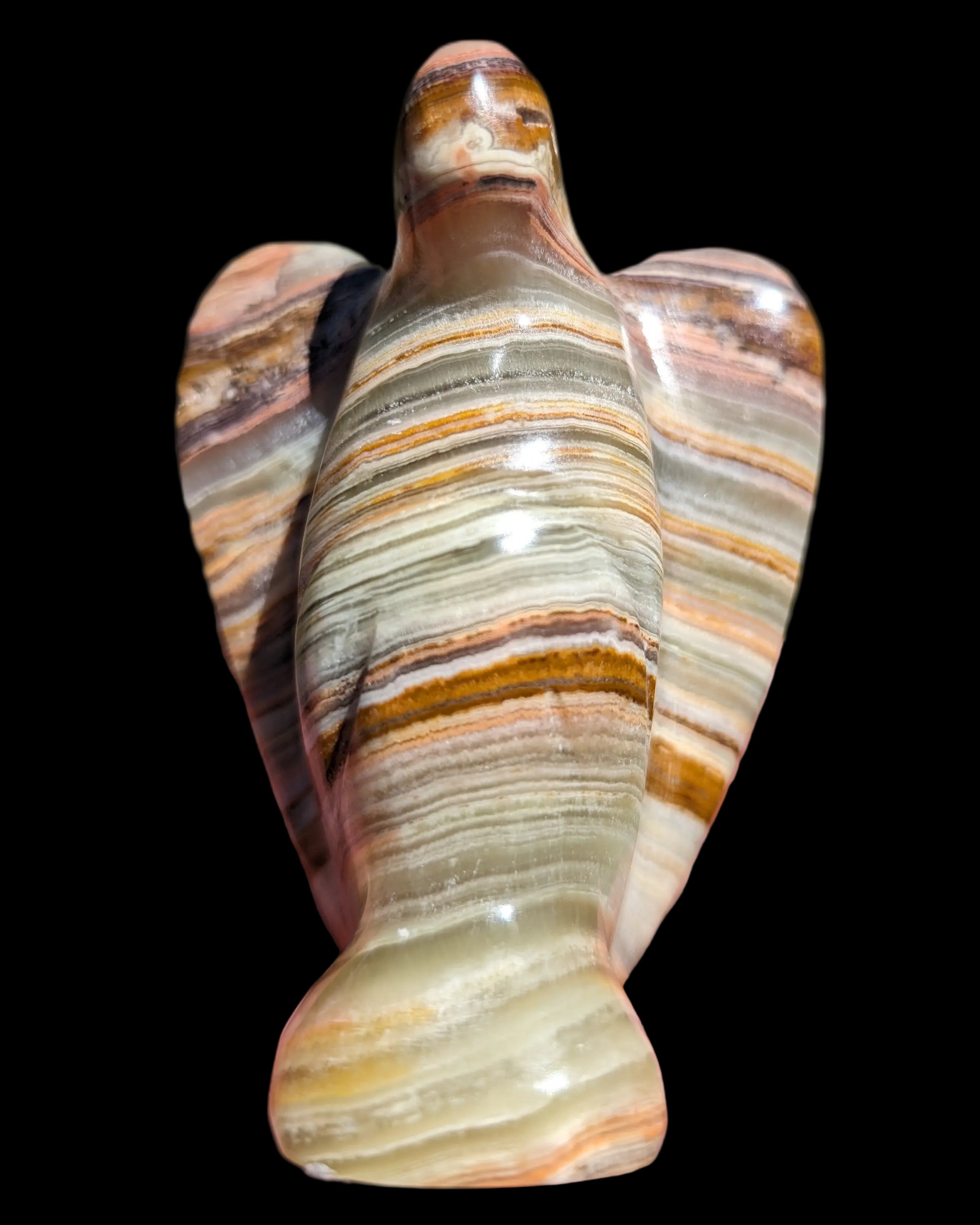 Afghan Jade hand-carved Angel 165g in sunshine - Rocks and Things Store