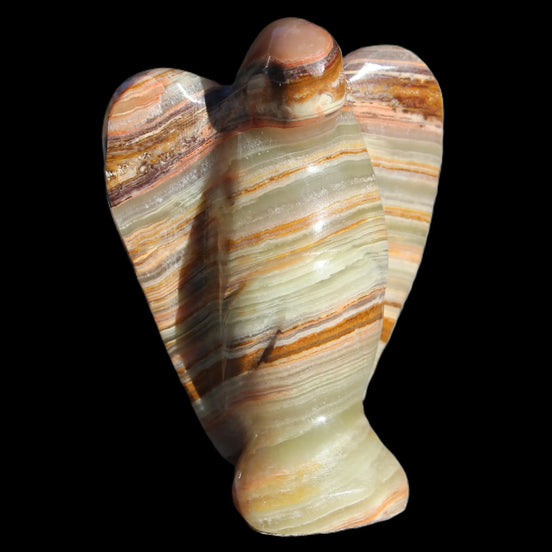 Afghan Jade hand-carved Angel 165g in sunshine - Rocks and Things Store