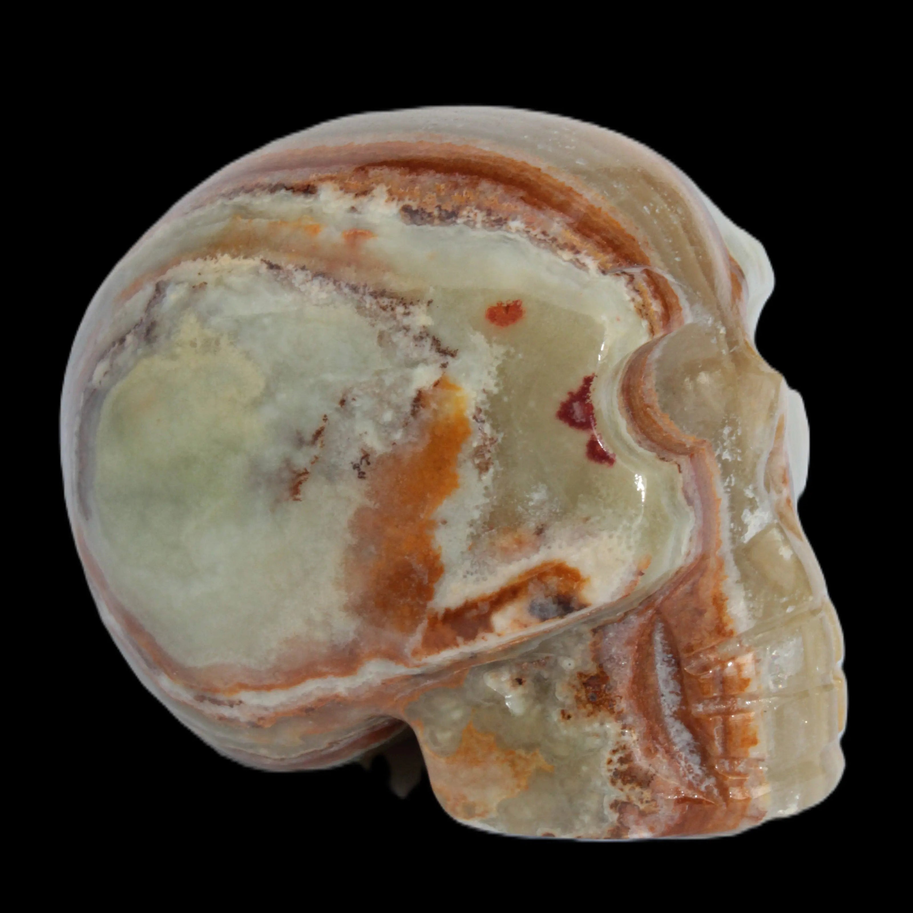 Afghan Jade hand-carved skull 182g in sunshine - Rocks and Things Store