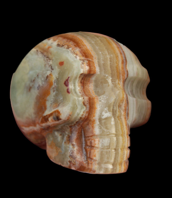 Afghan Jade hand-carved skull 182g in sunshine - Rocks and Things Store