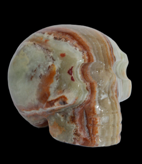 Afghan Jade hand-carved skull 182g in sunshine - Rocks and Things Store