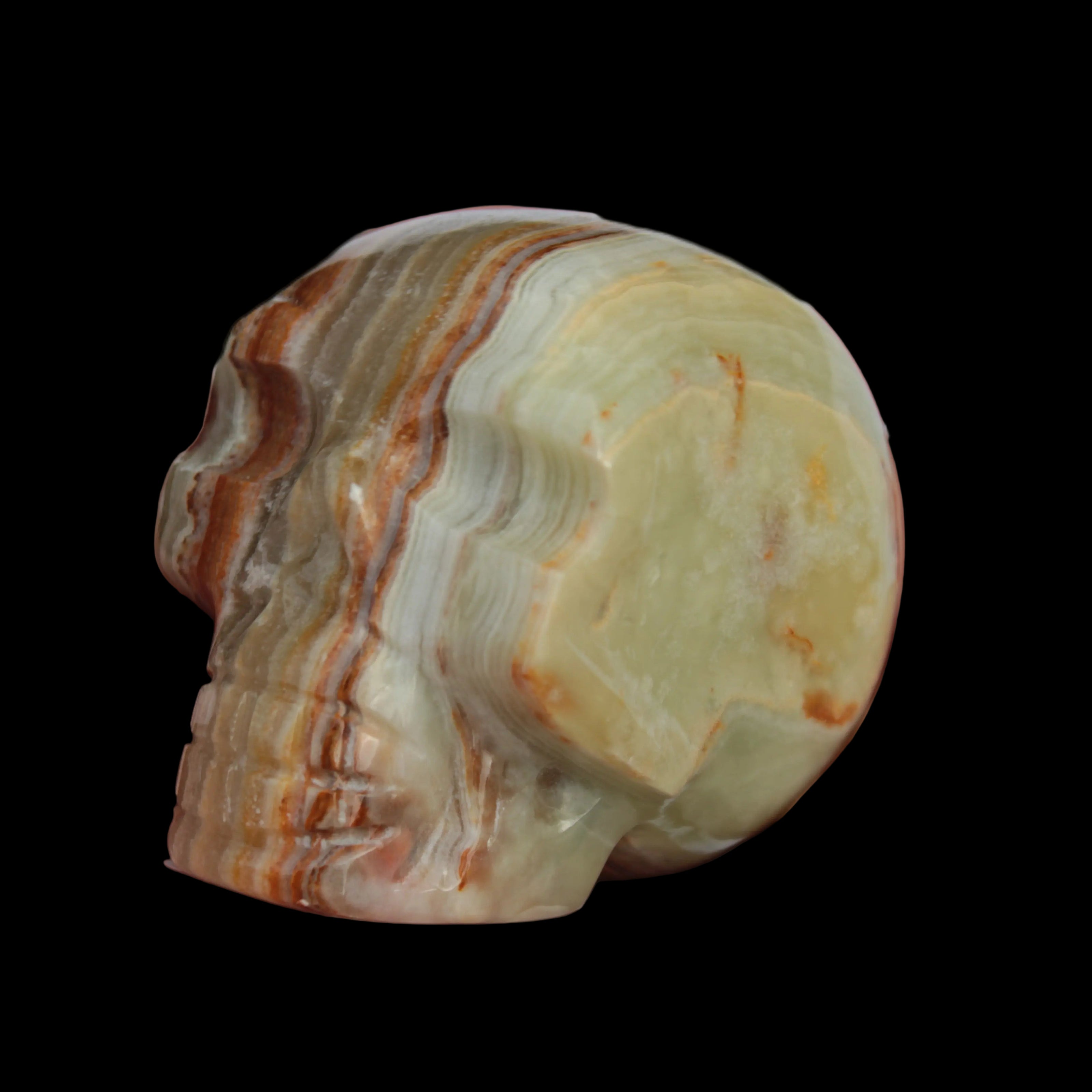 Afghan Jade hand-carved skull 182g in sunshine - Rocks and Things Store