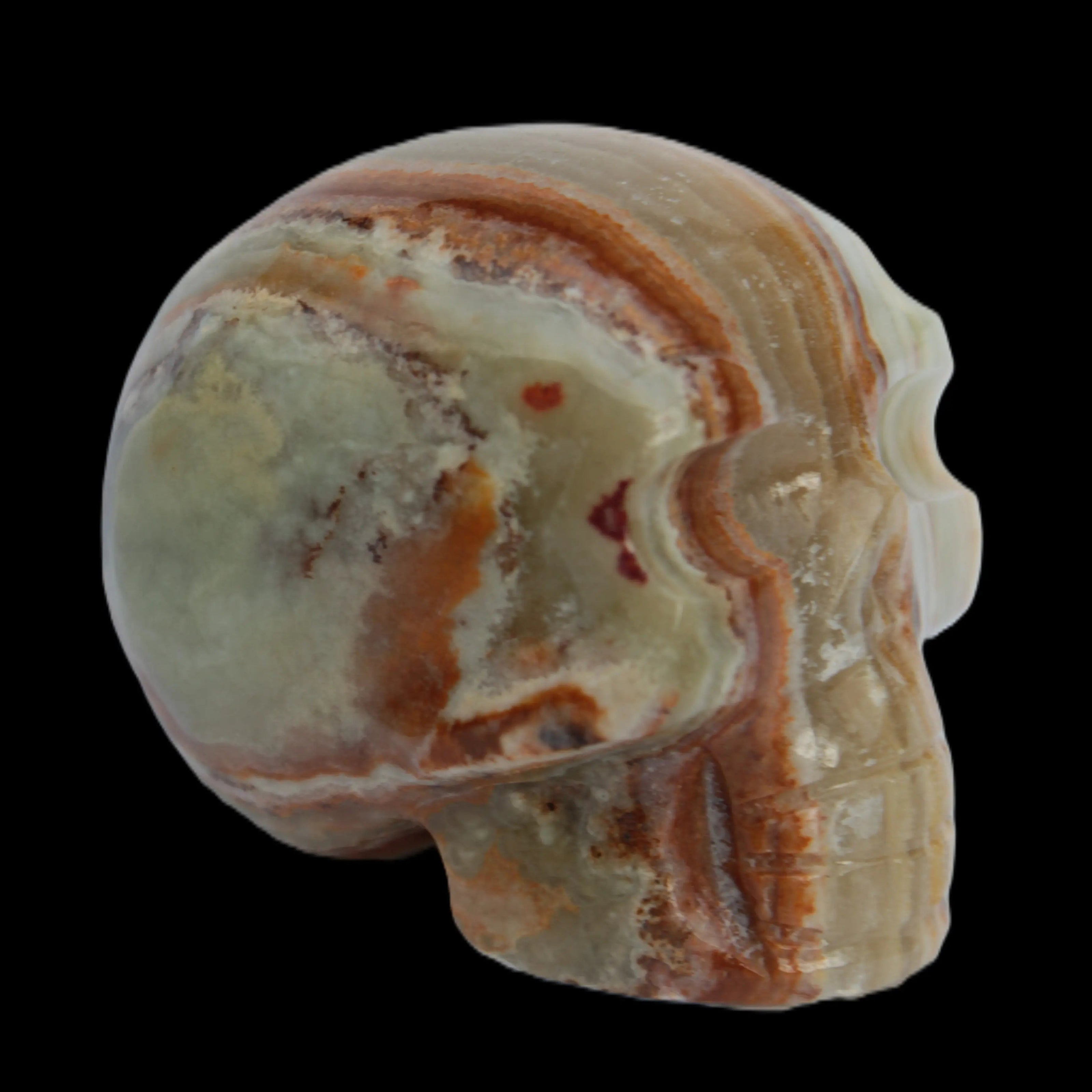 Afghan Jade hand-carved skull 182g in sunshine - Rocks and Things Store