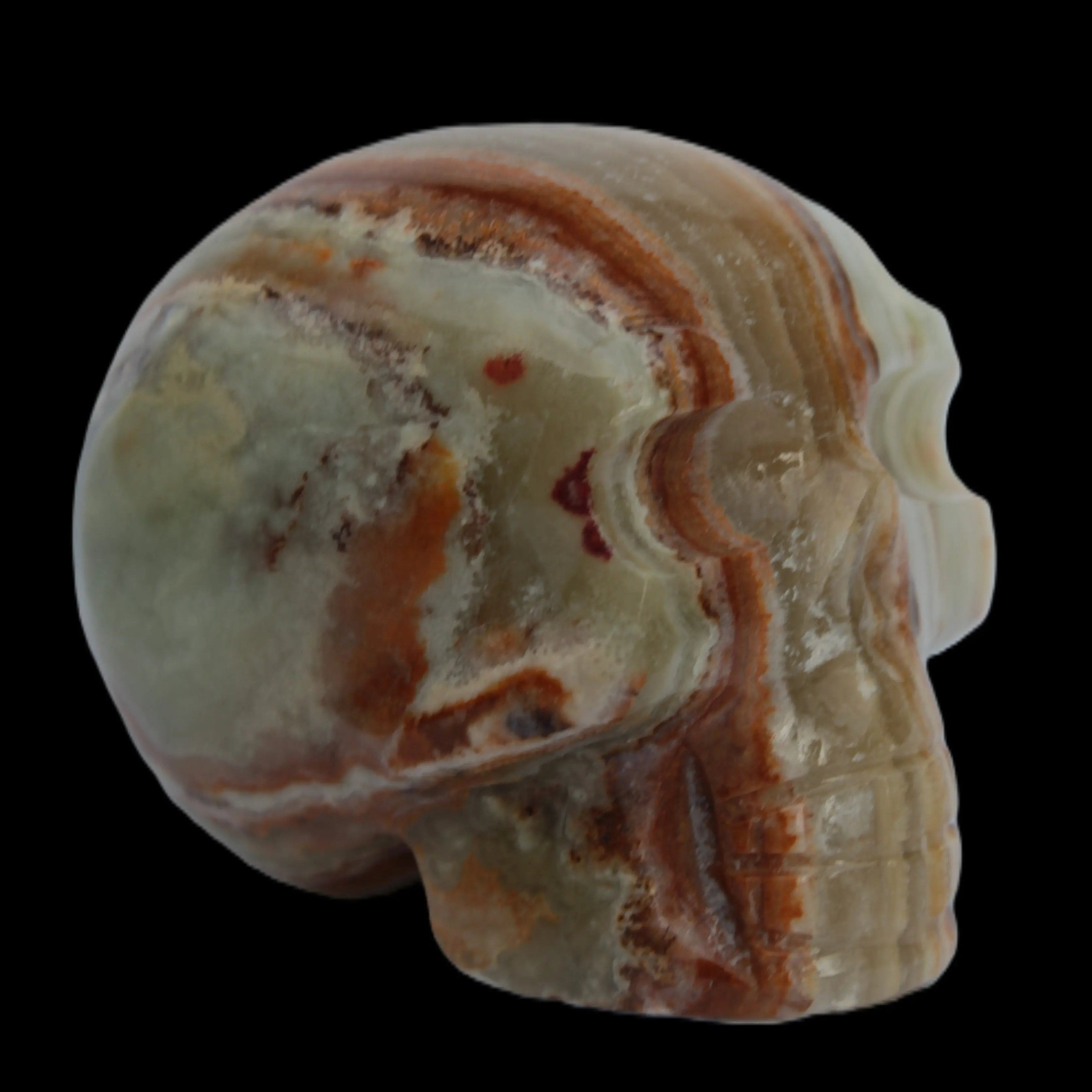 Afghan Jade hand-carved skull 182g in sunshine - Rocks and Things Store