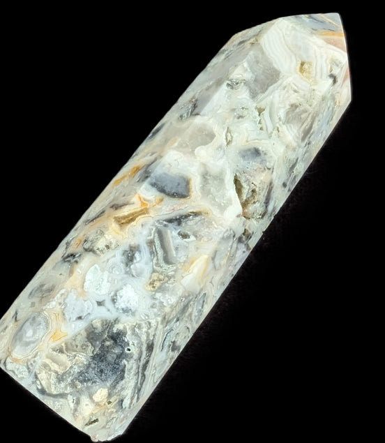 Agate Crazy Claybank Marquis wand 76g Rocks and Things