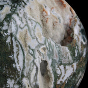 Amazing Ocean Moss Agate sphere with geode cave 4500g - Rocks and Things Store