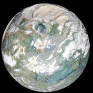 Amazing Ocean Moss Agate sphere with geode cave 4500g - Rocks and Things Store
