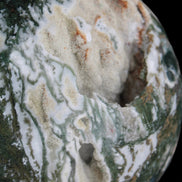 Amazing Ocean Moss Agate sphere with geode cave 4500g - Rocks and Things Store