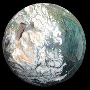 Amazing Ocean Moss Agate sphere with geode cave 4500g - Rocks and Things Store