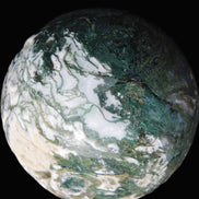 Amazing Ocean Moss Agate sphere with geode cave 4500g Rocks and Things