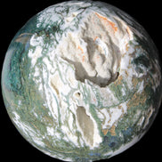 Amazing Ocean Moss Agate sphere with geode cave 4500g - Rocks and Things Store