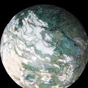 Amazing Ocean Moss Agate sphere with geode cave 4500g - Rocks and Things Store
