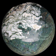 Amazing Ocean Moss Agate sphere with geode cave 4500g Rocks and Things