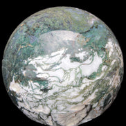 Amazing Ocean Moss Agate sphere with geode cave 4500g - Rocks and Things Store