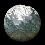 Amazing Ocean Moss Agate sphere with geode cave 4500g Rocks and Things
