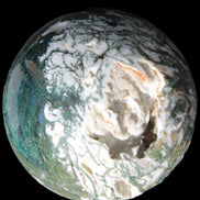 Amazing Ocean Moss Agate sphere with geode cave 4500g Rocks and Things
