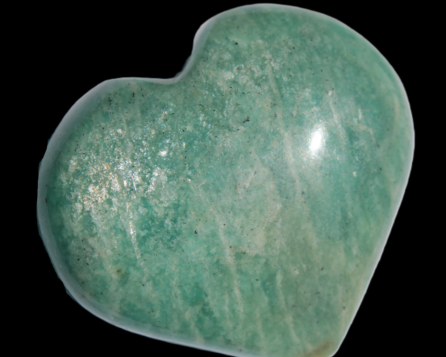 Amazonite heart from Madagascar 154g Rocks and Things