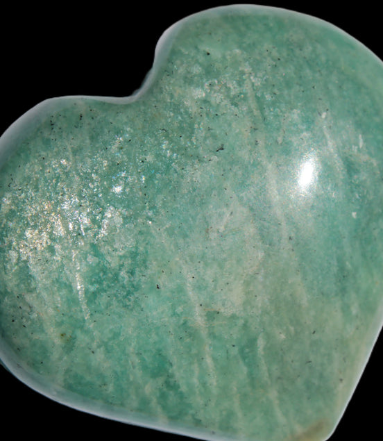 Amazonite heart from Madagascar 154g Rocks and Things