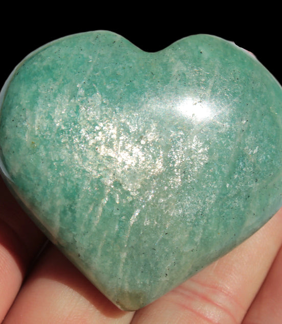 Amazonite heart from Madagascar 154g Rocks and Things