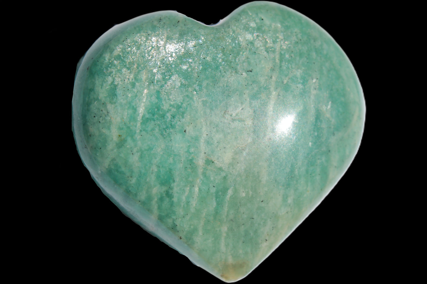 Amazonite heart from Madagascar 154g Rocks and Things