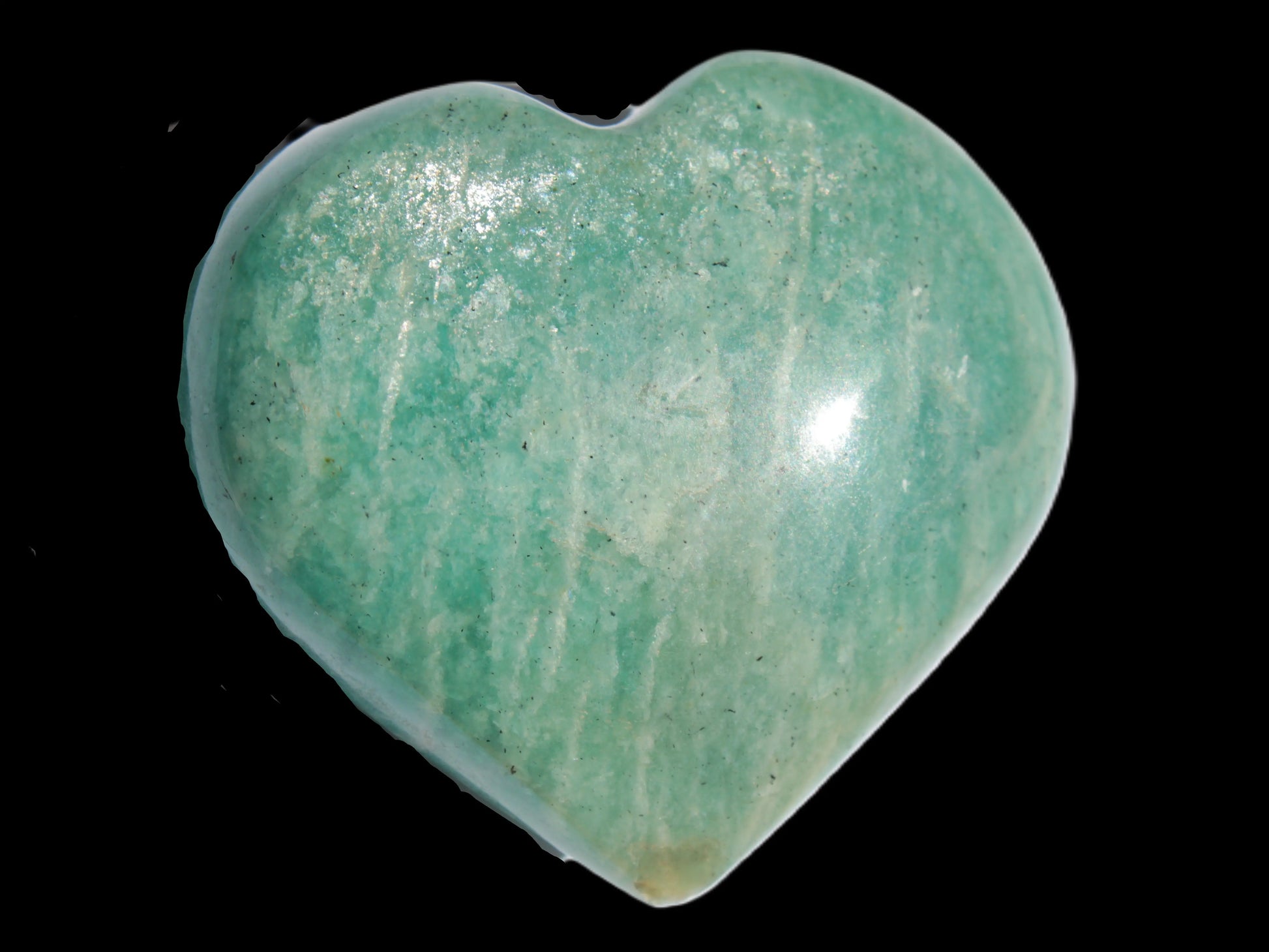 Amazonite heart from Madagascar 154g Rocks and Things