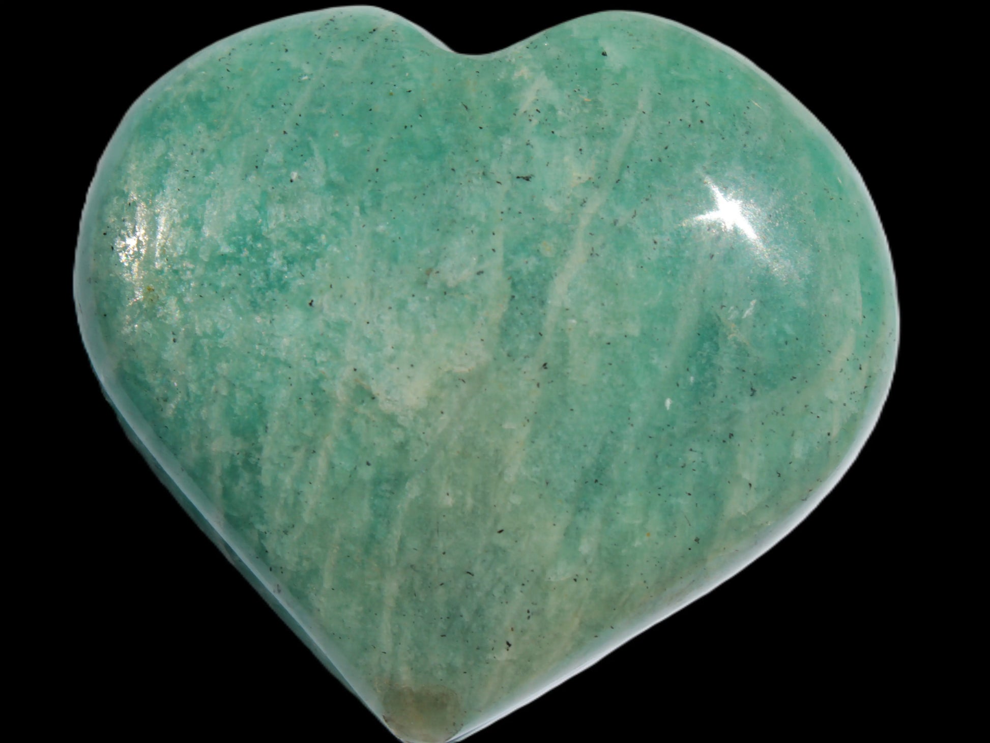 Amazonite heart from Madagascar 154g Rocks and Things