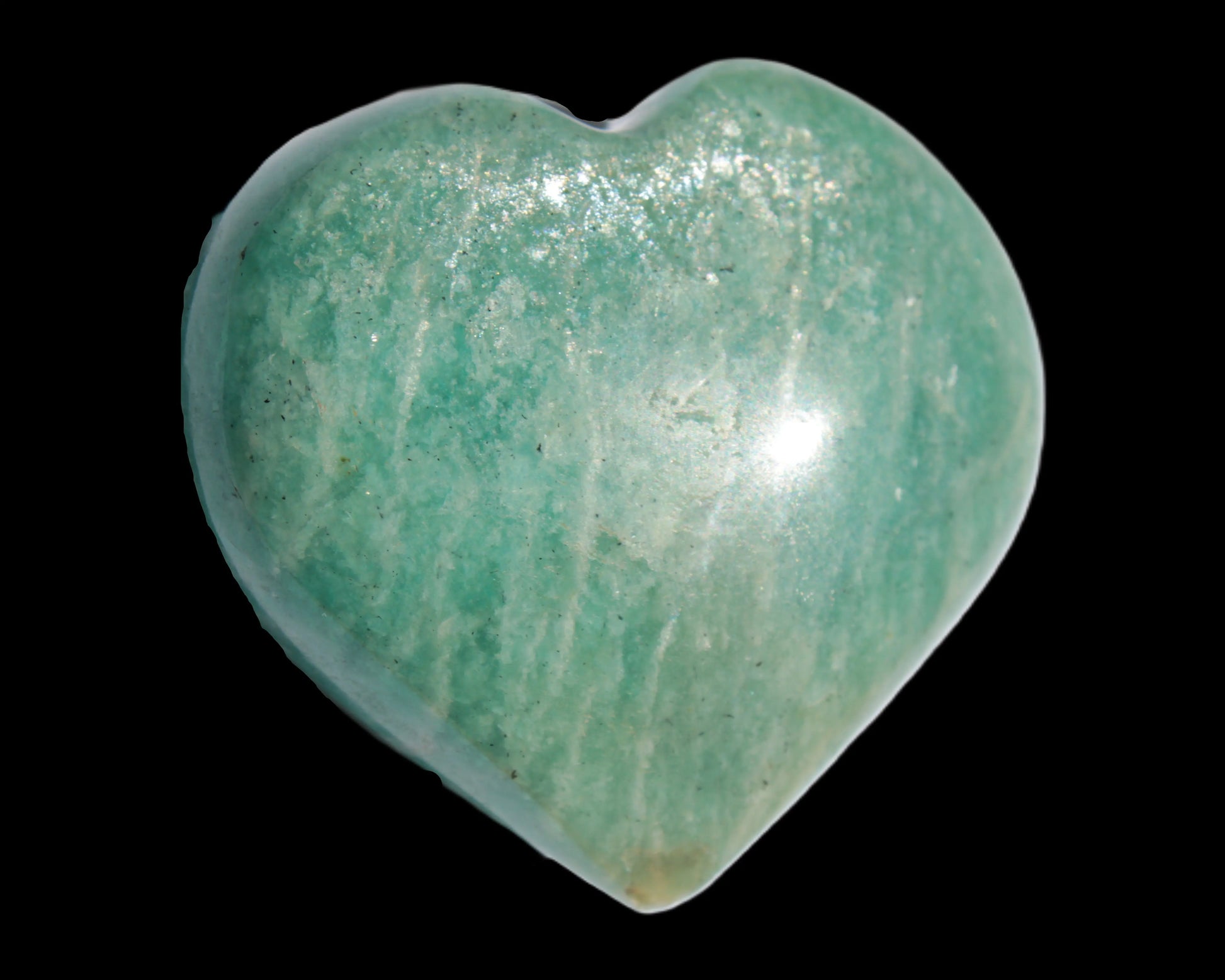 Amazonite heart from Madagascar 154g Rocks and Things