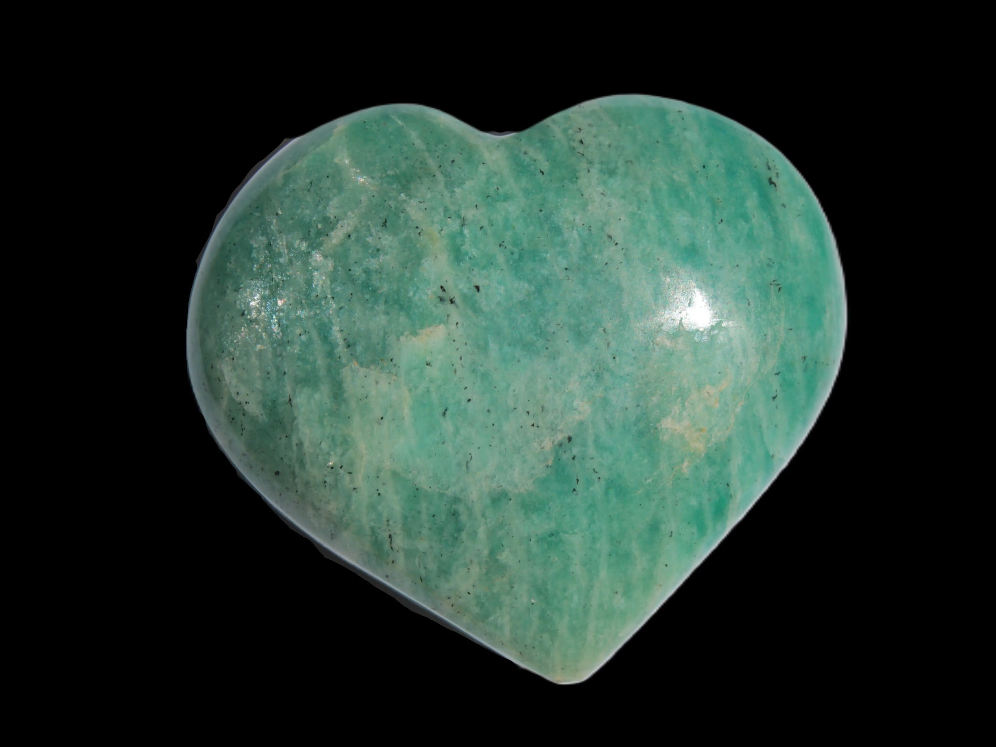 Amazonite heart from Madagascar 154g Rocks and Things