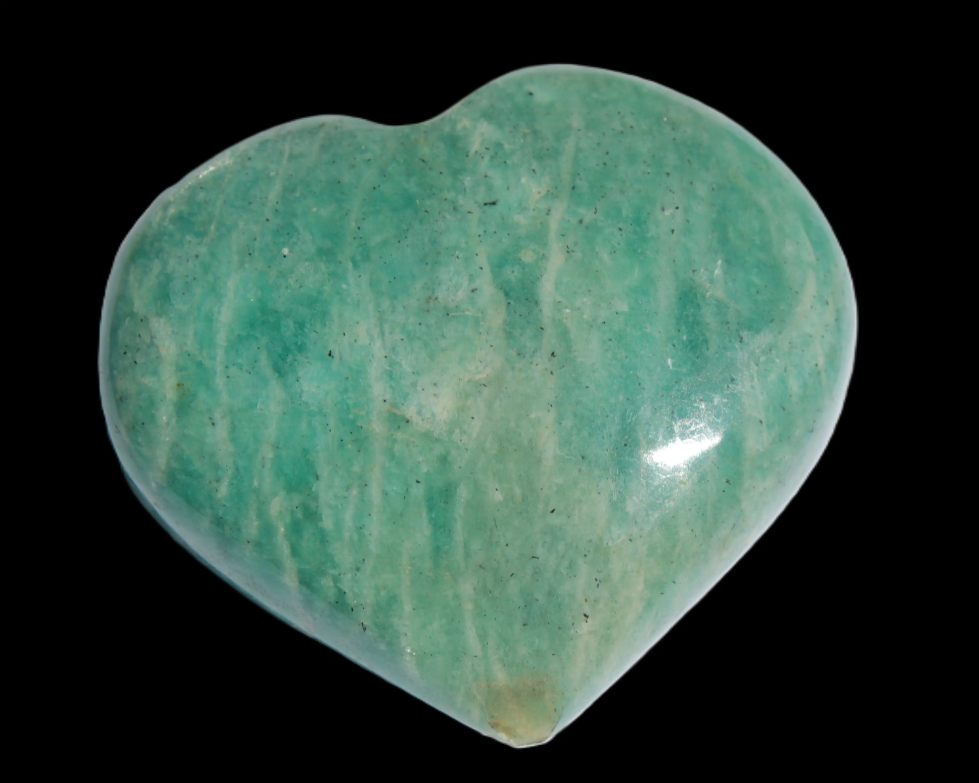 Amazonite heart from Madagascar 154g Rocks and Things