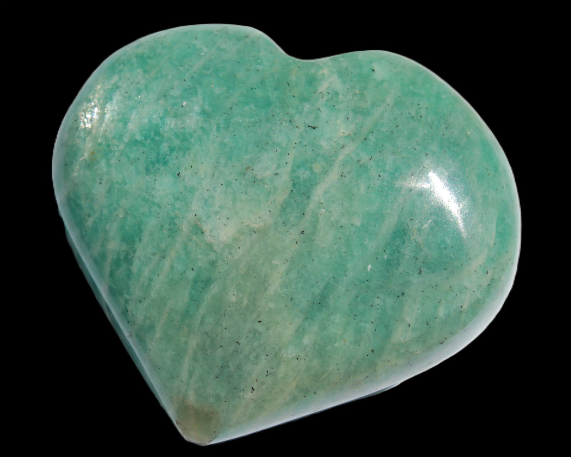 Amazonite heart from Madagascar 154g Rocks and Things