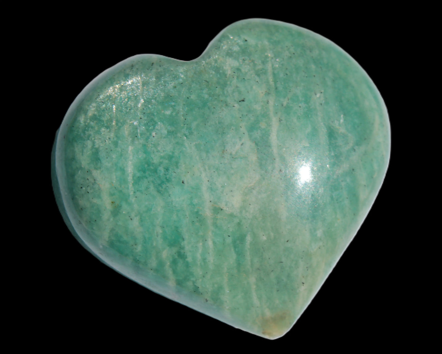 Amazonite heart from Madagascar 154g Rocks and Things